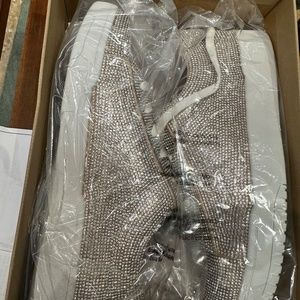 Jessica Simpson Gold Sequined Sneakers